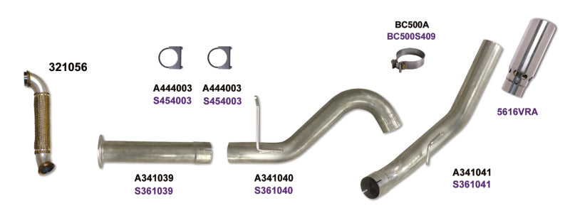 Diamond Eye KIT 5in DPF-BACK Single w/ TDP AL 07.5-10 Chevy/GMC 6.6L Duramax 2500/3500