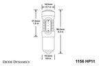 Diode Dynamics 1156 LED Bulb HP11 LED - Cool - White (Pair)