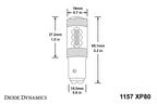 Diode Dynamics 1157 LED Bulb XP80 LED - Amber (Single)