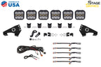 Diode Dynamics 20-Present Polaris RZR SS5 Pro CrossLink Roof - Yellow Combo Lightbar Kit