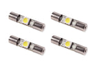 Diode Dynamics 28mm SMF1 LED Bulb Warm - White Set of 4