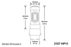 Diode Dynamics 3157 LED Bulb HP11 LED - Amber Set of 6