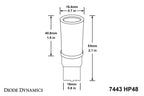 Diode Dynamics 7443 LED Bulb HP48 LED - Amber (Single)