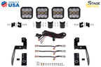 Diode Dynamics Jeep JK SS5 4-Pod CrossLink Grille Lightbar Kit Sport - White Combo