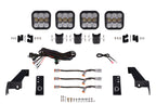 Diode Dynamics Jeep JL SS5 4-Pod CrossLink Grille Lightbar Kit Sport - White Combo