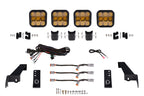 Diode Dynamics Jeep JL SS5 4-Pod CrossLink Grille Lightbar Kit Sport - Yellow Combo