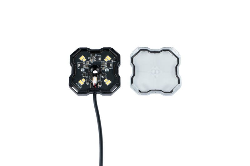 Diode Dynamics Stage Series Single Color LED Rock Light - White Diffused M8 (2-pack)