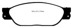 EBC 01-05 Ford Thunderbird 3.9 Redstuff Front Brake Pads
