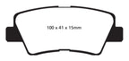 EBC 09-11 Hyundai Azera 3.3 Redstuff Rear Brake Pads