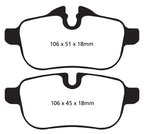 EBC 09+ BMW Z4 3.0 (E89) Greenstuff Rear Brake Pads