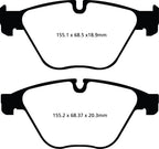 EBC 10+ BMW 535i 3.0 Turbo (F10) Greenstuff Front Brake Pads