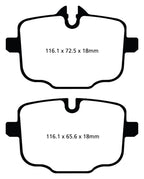 EBC 10+ BMW 535i 3.0 Turbo (F10) Greenstuff Rear Brake Pads