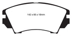 EBC 10+ Buick Allure (Canada) 3.0 Greenstuff Front Brake Pads