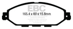 EBC 12-13 Infiniti JX35 3.5 Greenstuff Front Brake Pads