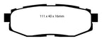 EBC 12+ Scion FR-S 2 Redstuff Rear Brake Pads