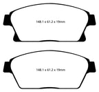 EBC 13-17 Buick Encore 1.4 Turbo Greenstuff Front Brake Pads