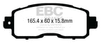 EBC 13+ Nissan Altima 2.5 (L33) Sedan Greenstuff Front Brake Pads