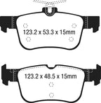 EBC 15+ Ford Edge 2.0 Turbo FWD Redstuff Rear Brake Pads