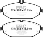 EBC 15+ Mercedes-Benz C300 (W205) 2.0 Turbo Greenstuff Front Brake Pads