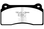 EBC 2012+ Nissan GT-R R35 (w/M12/M14 Bolts & Iron Rotors) Yellowstuff Rear Brake Pads