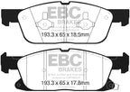 EBC 2016+ Lincoln Continental (10th Gen) 2.7L Twin Turbo Redstuff Front Brake Pads
