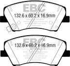 EBC 2017+ Hyundai Elantra 1.4L Turbo Greenstuff Front Brake Pads