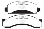 EBC 74-80 Chevrolet C30 (JB8) Yellowstuff Front Brake Pads