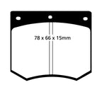 EBC 75-86 Ac 3000 3.0 Redstuff Front Brake Pads