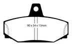 EBC 83-90 Volvo 760 2.3 Turbo (ABS) (Girling) Redstuff Rear Brake Pads