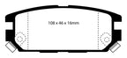 EBC 91-93 Dodge Stealth 3.0 4WD Redstuff Rear Brake Pads