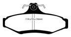 EBC 99+ Daewoo Leganza 2.2 Redstuff Rear Brake Pads