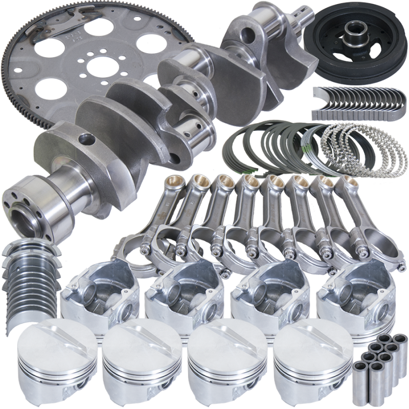 Eagle Chevrolet 350 Balanced 1Pc Rear Seal Rotating Assembly Kit .040 Bore Dome 153 Tooth Flex Plate Eagle Rotating Assemblies
