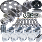 Eagle Chevrolet 350 Balanced 1Pc Rear Seal Rotating Assembly Kit .040 Bore Dome 153 Tooth Flex Plate Eagle Rotating Assemblies
