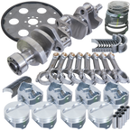 Eagle Chevrolet SBC 1pc Seal 383ci Balanced Rotating Assembly Kit w/168 Tooth Flexplate Eagle Rotating Assemblies