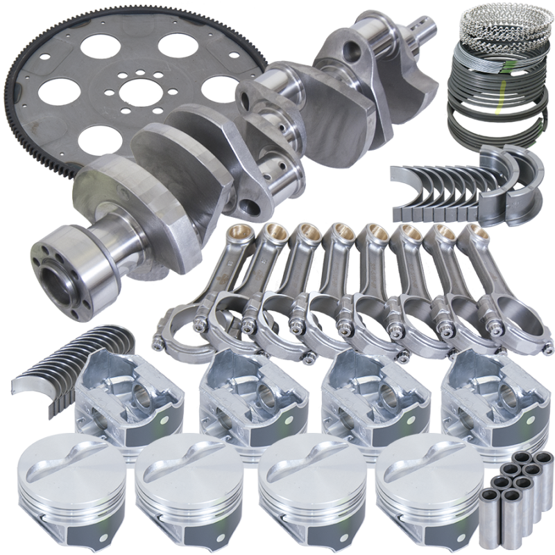 Eagle Chevrolet SBC 1pc Seal 383ci Balanced Rotating Assembly Kit w/168 Tooth Flexplate Eagle Rotating Assemblies