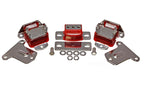 Energy Suspension 69-71 Camaro / 70-73 Monte Carlo Red Motor and Transmission Mounts; Chrome Finish