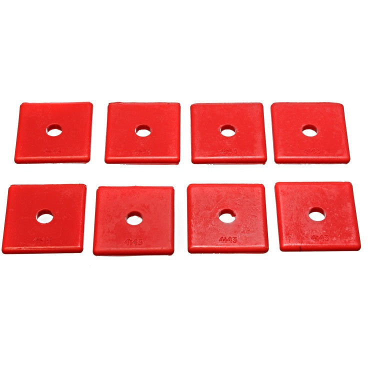 Energy Suspension Pad 2in Sq X 7/16in Id X 1/4in H - Red Energy Suspension Bushing Kits