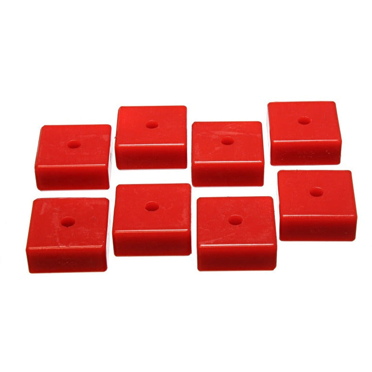 Energy Suspension Pad 2-1/16in Sq X 3/8in Id X 15/16in H - Red Energy Suspension Bushing Kits