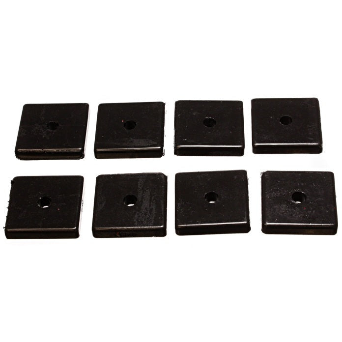 Energy Suspension Square Pad Set 2-1/16in Length x 2-1/16in Width x 3/8in Hole ID x 3/8in H-Black Energy Suspension Bushing Kits