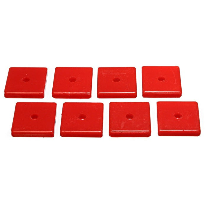 Energy Suspension Square Pad Set 2-1/16in Length x 2-1/16in Width x 3/8in Hole ID x 3/8in H-Black Energy Suspension Bushing Kits