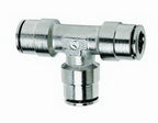 Firestone Union Tee 1/4in. Nickel Push-Lock Air Fitting - 25 Pack (WR17603025)
