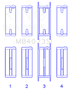 King Engine Bearings For FORD TAURUS V6 245CI/177CI/ Main Bearing