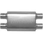 Gibson CFT Superflow Dual/Dual Oval Muffler - 4x9x13in/3in Inlet/3in Outlet - Stainless Gibson Muffler