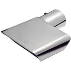 Gibson Rectangle Sport Tip - Left - 6x2.75in OD/2in Inlet/9.5in Length - Stainless Gibson Tips