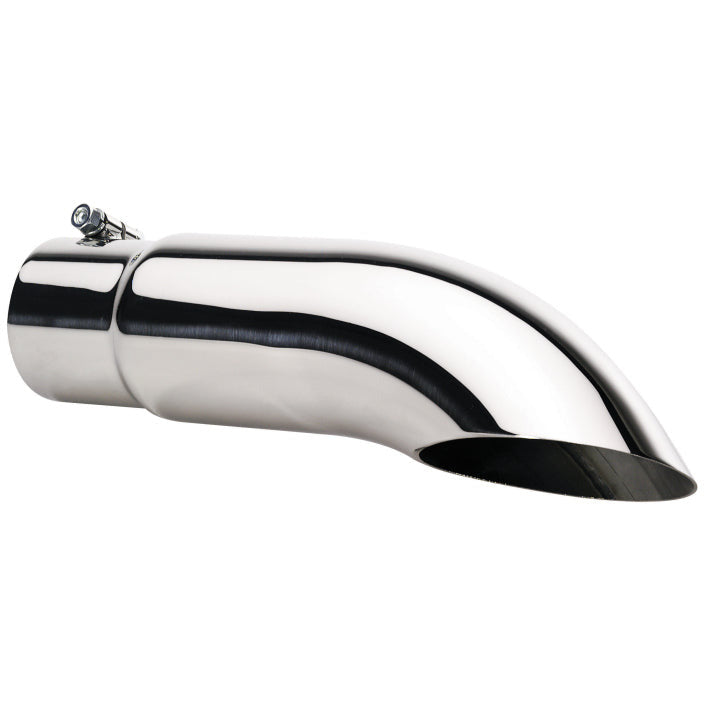 Gibson Turn Down Slash-Cut Tip - 3in OD/2.25in Inlet/12in Length - Stainless Gibson Tips