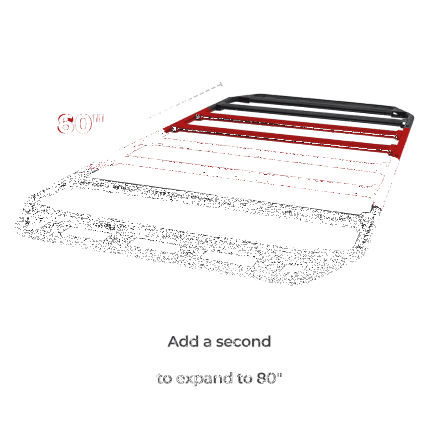 Go Rhino SRM300 20in. Center Rack Extender Leaf - Single Extension - Tex. Blk