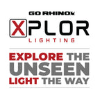 Go Rhino Xplor Bright Series Rectangle LED Flood Light Kit (Surface/Thread Std Mnt) 4x3 - Blk (Pair)