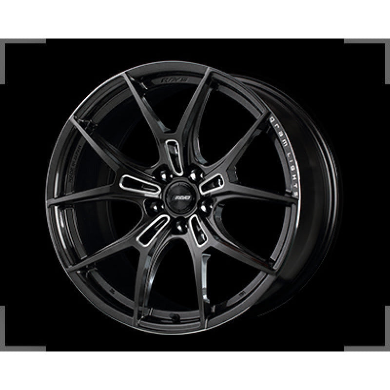 Gram Lights 57FXZ 20x10.0 +30 5-114.3 Super Dark Gunmetal & Machining Rim Edge DC Wheel Gram Lights Wheels - Cast