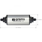 Grams Performance 100 Micron -10AN Fuel Filter Grams Performance Gauges