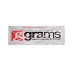 Grams Performance 60in x 20in Vinyl Shop Banner - Silver Grams Performance Uncategorized